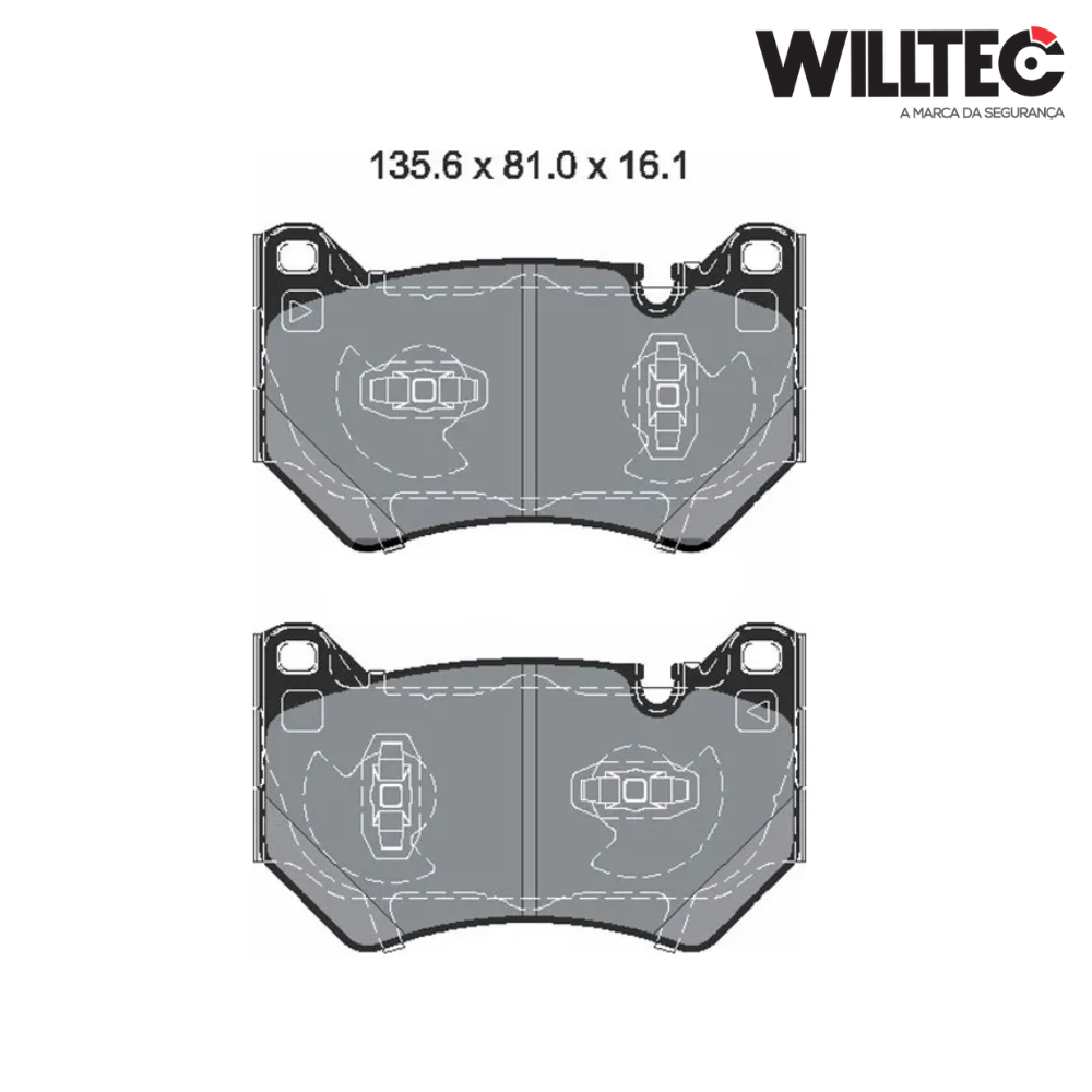 Pastilha Freio Dianteira Ceramica Audi - A5 - SQ5 (2016 - 2020) - Willtec – 80A698151B / HQF4214AC - Imagem 3