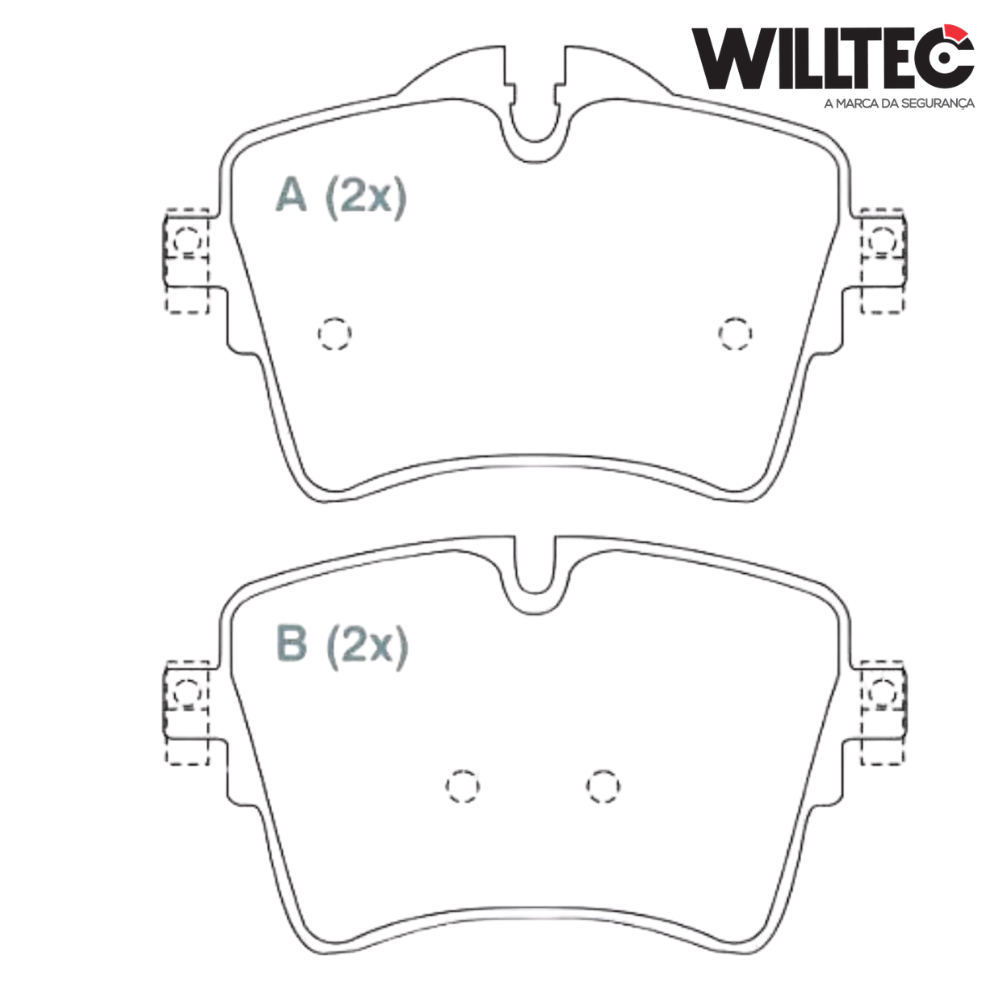Pastilha Freio Dianteiro Ceramica - Willtec - BMW - X1 - X2 - X3 - X4 - Z4 - 2014 ATÉ 2019 - Imagem 3