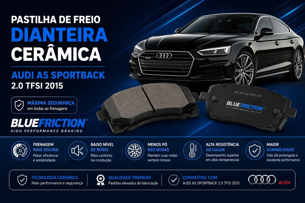 Pastilha Freio Dianteira Cerâmica – Audi A5 Sportback 2.0 TFSI 2015