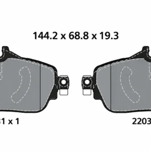 Pastilha de Freio Dianteira TEXTAR 2203101 TRW Mercedes-Benz C e E-Class