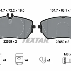 Pastilha de Freio Dianteira TEXTAR 2298801 CBI Mercedes-Benz