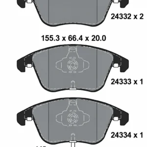 Pastilha de Freio Dianteira TEXTAR 2433301 Teves Audi VW SEAT