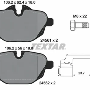 Pastilha de Freio Traseira TEXTAR 2456101 TRW BMW
