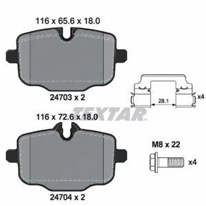 Pastilha de Freio Traseira TEXTAR 2470301 BMW TRW