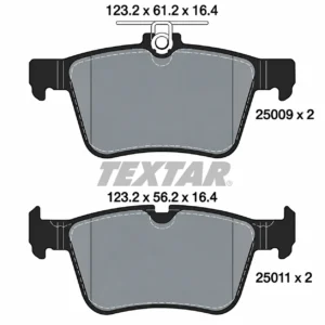 Pastilha de Freio Traseira TEXTAR 2500901 Teves Audi VW 123,2x16,4mm