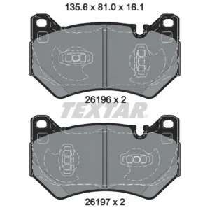 Pastilha de Freio Dianteira TEXTAR 2619601 Brembo 135,6x81x16,1mm