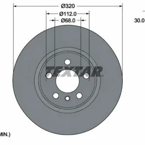 Disco de Freio Dianteiro TEXTAR 92160005 320x30mm Alto Carbono – 1 Peça