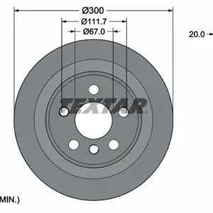 Disco de Freio Traseiro TEXTAR 92274503 BMW 300x20mm Ventilado – 2 Peças