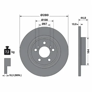 Disco de Freio Traseiro TEXTAR 92323203 Mercedes-Benz 295x12mm